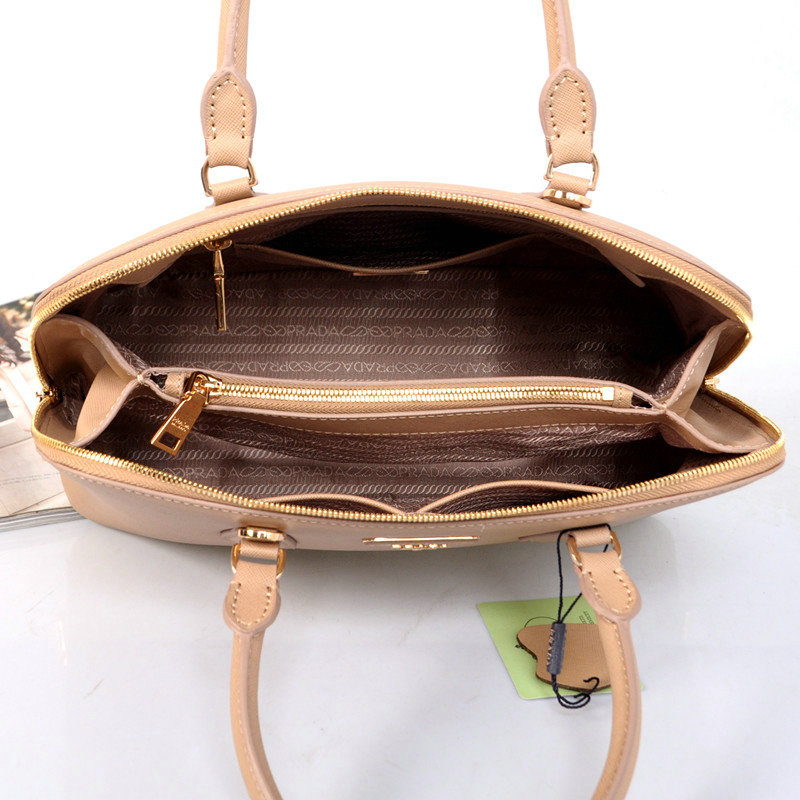 2014 Prada Saffiano Leather Two Handle Bag BL0816 lake apricot for sale